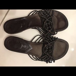 Valentino leather slippers, size 38 1/2